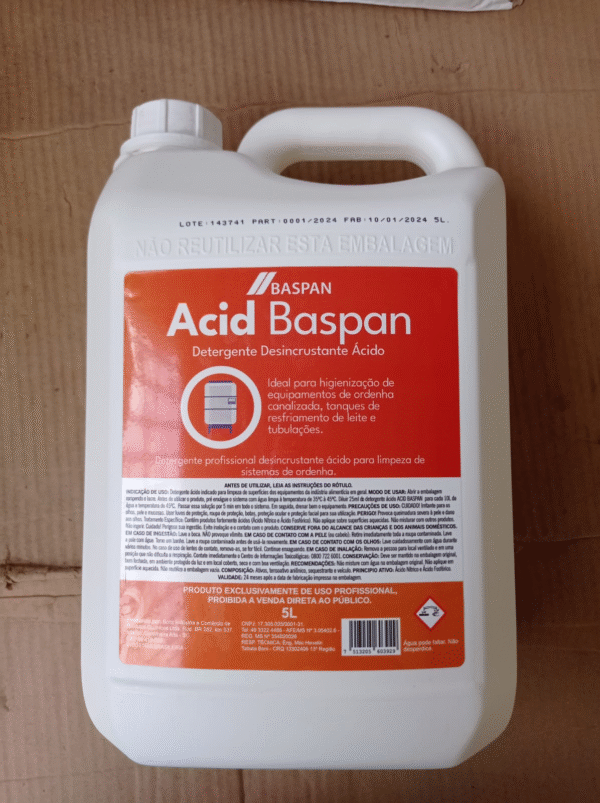 ACID BASPAN 5L | Detergente Desencrustante Ácido