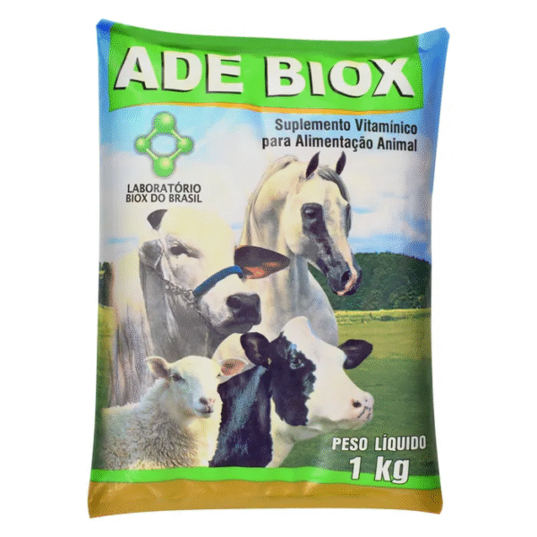 ADE BIOX 1 KG | suplemento vitamínico indicado para bovinos, equinos, caprinos, ovinos, suínos, aves e coelho
