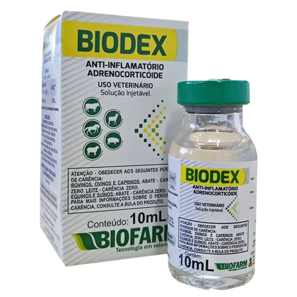 BIODEX 10ML | Injetável Anti-Inflamatório Cães e Gatos Biofarm