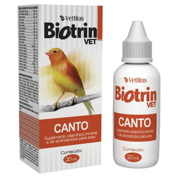 BIOTRIN VET CANTO 20ML | Suplemento mineral, vitamínico e de aminoácidos