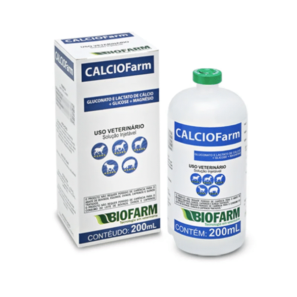 Calciofarm Solução para Cães Suínos Equinos e Bovinos 200 ml