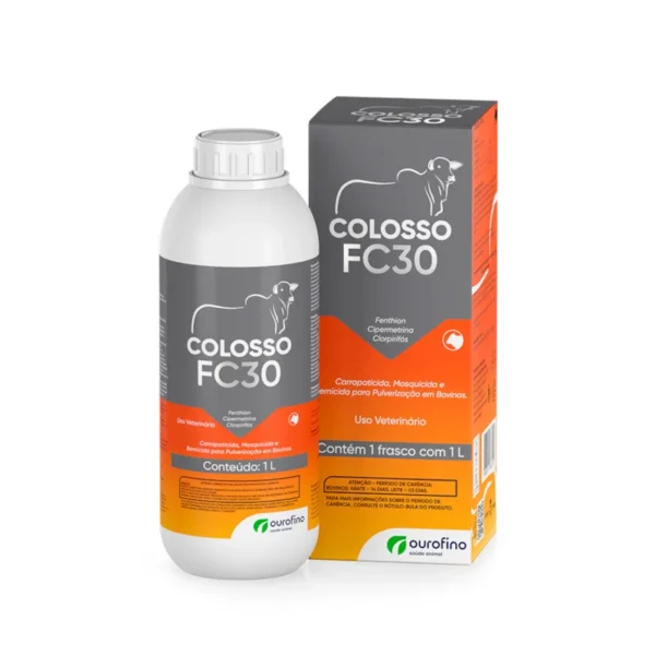 COLOSSO FC30 1000ML | Tratamento de Carrapaticida, Mosquicida e Bernicida para Pulverização em Bovinos