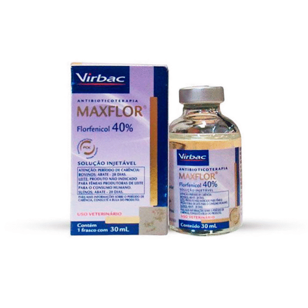 MAXFLOR 30ML | Tratamento de enfermidades respiratórias e digestivas em suínos e bovinos