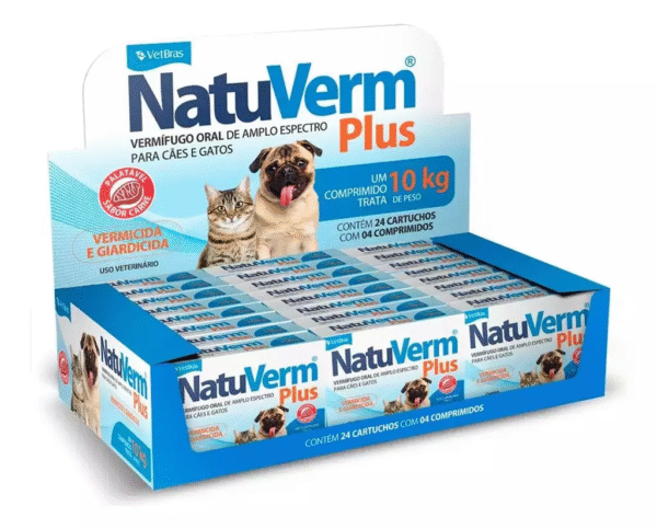 NATU VERMIFUGO PLUS 660MG VETBRAS(E) | Vermífugo para cães e gatos