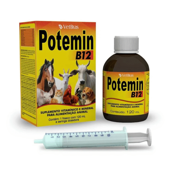POTEMIN B12 ORAL – VETBRAS | Suplemento Vitamínico e Mineral