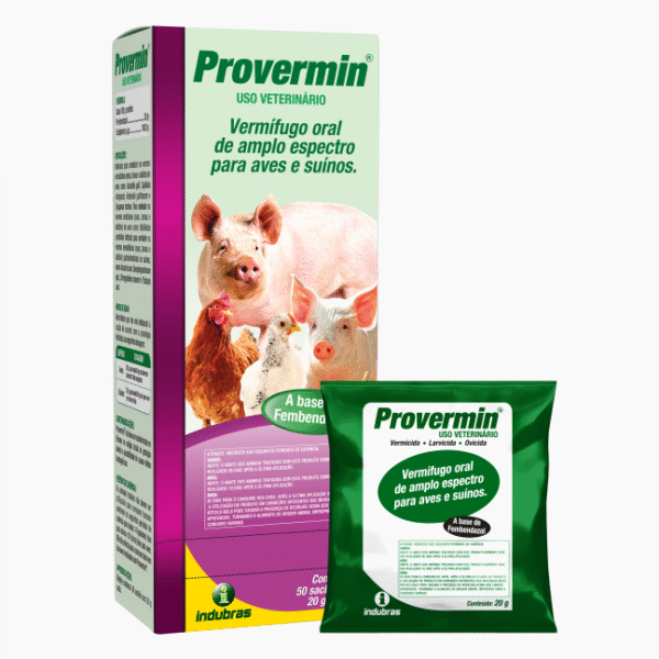 PROVERMIN PO DISP COM 50 SACHES 20G | Vermífugo de amplo espectro