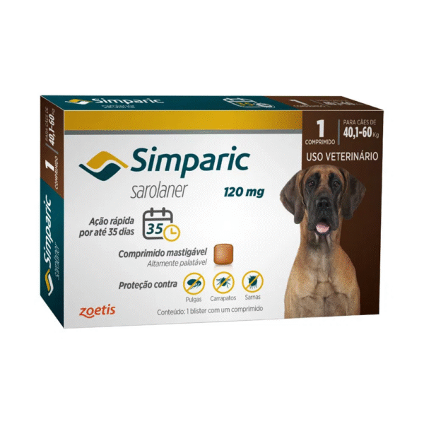 SIMPARIC 120MG 1 COMPRIMIDO | Antipulgas e carrapatos