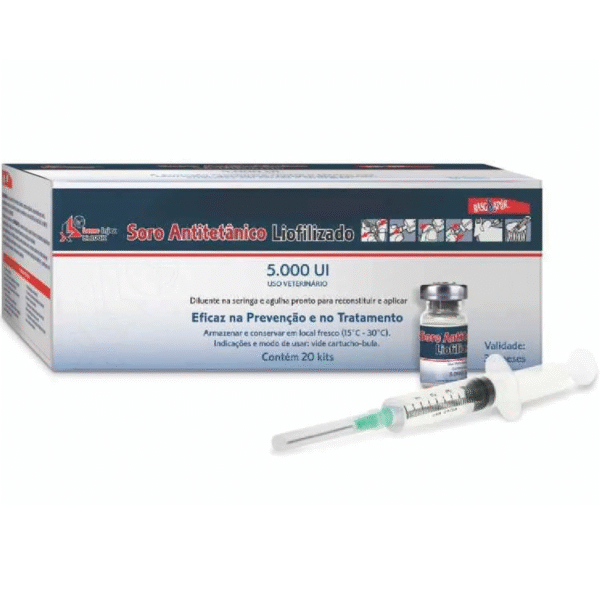 SORO ANTITETANICO LIOFILIZADO 20 unidades de 1 DOSE
