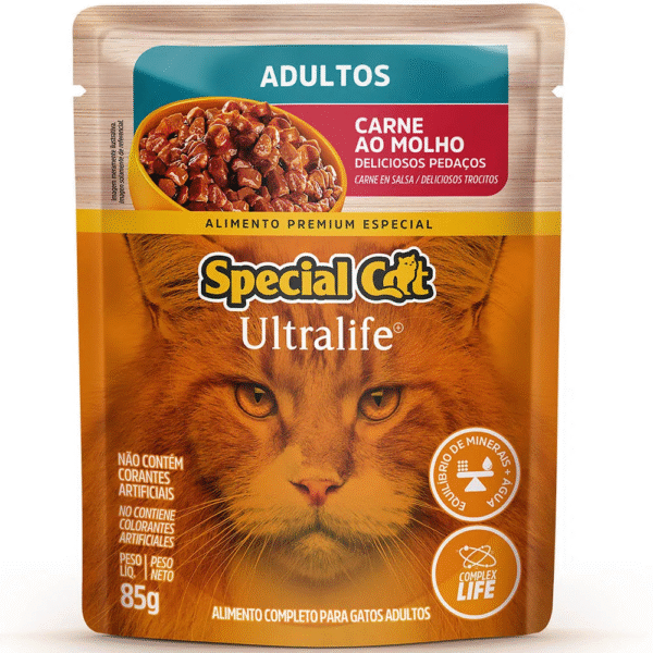 SPECIAL CAT ULTRALIFE SACHE ADULTO CARNE 12 unidades de 85G