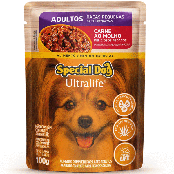 SPECIAL DOG ULTRALIFE SACHE RACAS PEQ CARNE 12 unidades de 100G