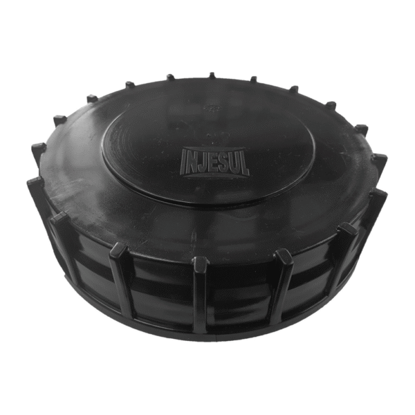 TAMPA PLASTICA P/ VASILHAME DE 30 E 50 LITROS PRETA ROSCA EXTERNA