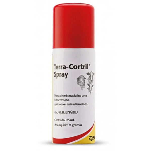 TERRA CORTRIL 125ML SPRAY | Medicamento indicado para bovinos e ovinos