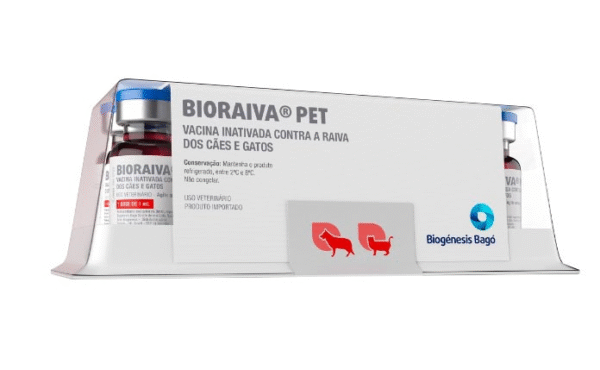 VACINA BIORAIVA PET CAIXA 12 DOSES | Tratamento de Raiva em cães e gatos