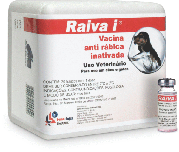VACINA RAIVA I CAES E GATOS LEMA - 20 AMPLICAÇÃO X 1 ML