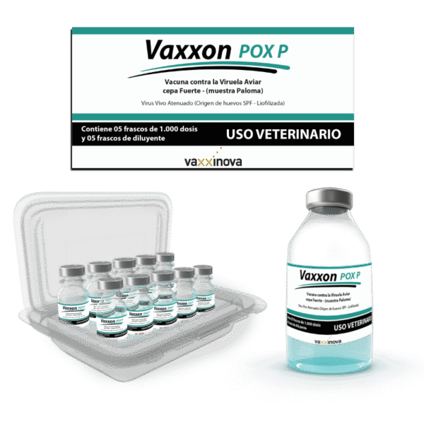 VACINA VAXXON POX P 100 DOSES COM 5 (BOUBA AVIARIA)