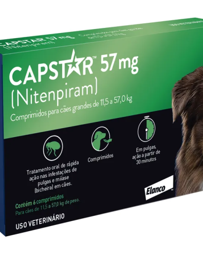 CAPSTAR 57MG 11,5 A 57KG COM 6 COMPRIMIDO