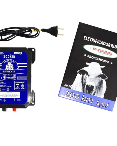 ELETRIFICADOR CERCA RURAL FAZENDEIRO 200KM