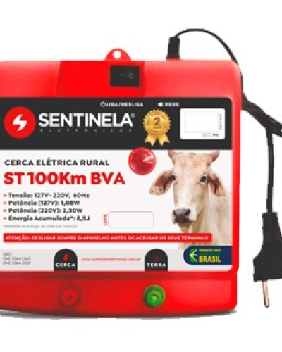 ELETRIFICADOR DE CERCA MOD. ST 100 KM BVA SENTINELA