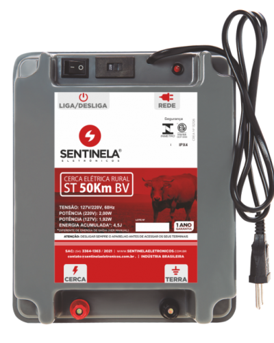 ELETRIFICADOR DE CERCA MOD. ST 50 KM BVA SENTINELA