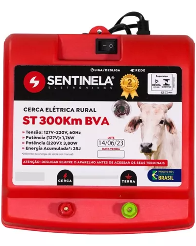 ELETRIFICADOR DE CERCA SENTINELA MOD. ST 300 KM BVA