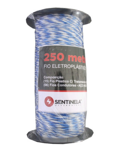 FIO ELETROPLASTICO EXTRA FORTE SENTINELA 250 M AZUL