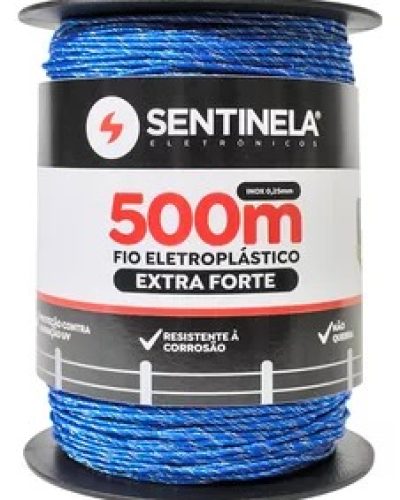 FIO ELETROPLASTICO EXTRA FORTE SENTINELA 500 M AZUL