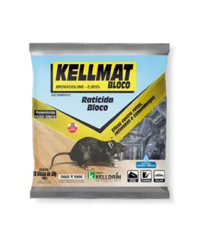 KELLMAT RATICIDA BLOCO 10X50X20GR