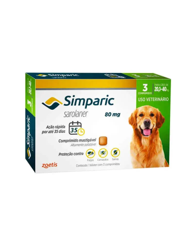 SIMPARIC 80MG COM 3 COMPRIMIDOS 20,1 A 40KG