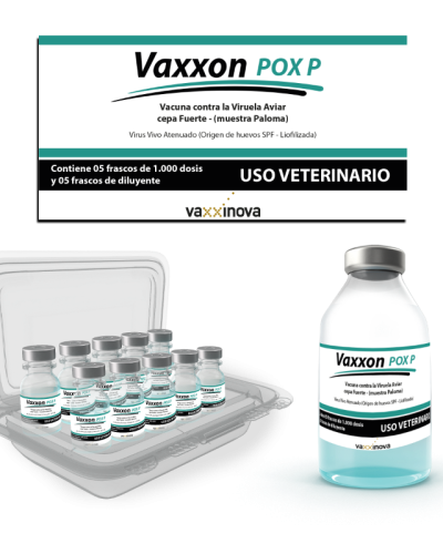 VACINA VAXXON POX P 100 DS Com 5 (BOUBA AVIARIA)